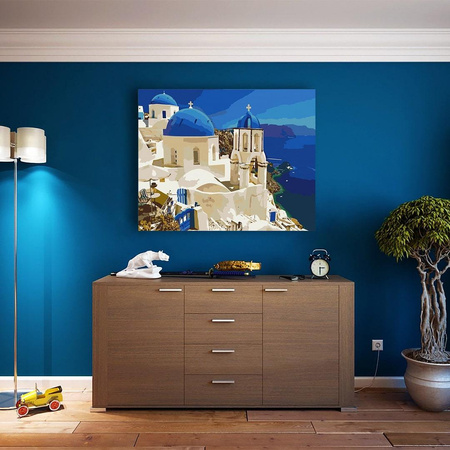 Widok na Santorini Obraz Do Malowania Po Numerach