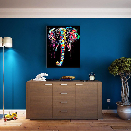 Wielobarwny słoń Obraz Do Malowania Po Numerach