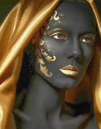 Złoty tatuaż Obraz Do Malowania Po Numerach