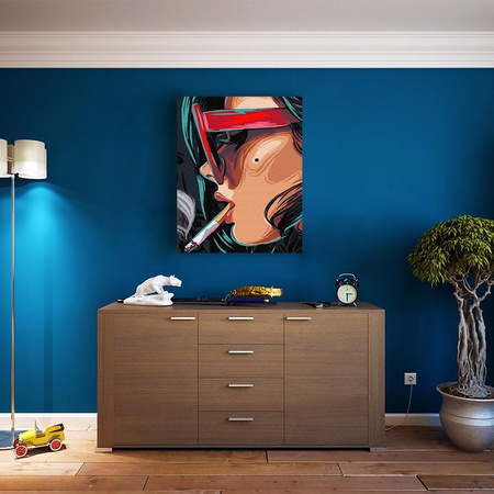 Dziewczyna z papierosem Malowanie po Numerach