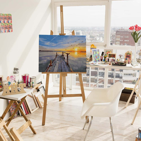 Zachód Słońca Nad Zalewem Malowanie Po Numerach