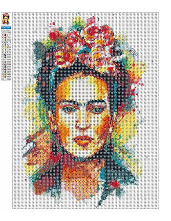 Mozaika Diamentowa 5D Bez Ramy Frida Kahlo - decoupage 30x40 Haft Diamentowy