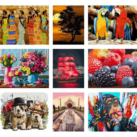 Rozbryzg radości Malowanie po numerach