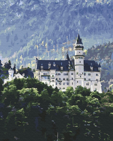 Widok na Neuschwanstein Malowanie po Numerach