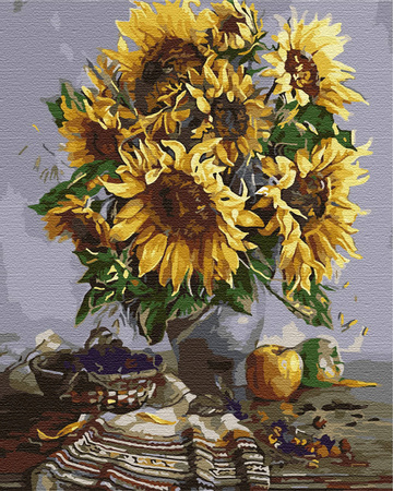 Słoneczniki i ręcznik Malowanie po numerach