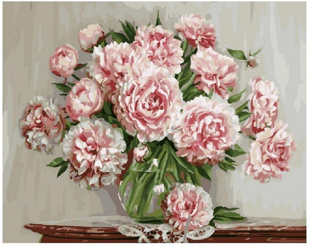 Piwonie ogrodowe Malowanie Po Numerach