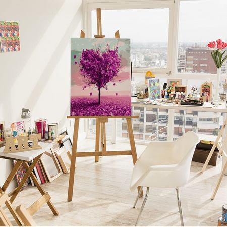 Fioletowe Serce Malowanie Po Numerach