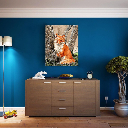 Lis przy drzewie Obraz Do Malowania Po Numerach