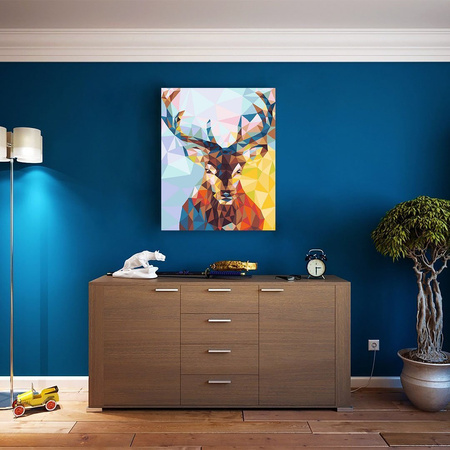 Kolorowy Jeleń Proste Malowanie Po Numerach