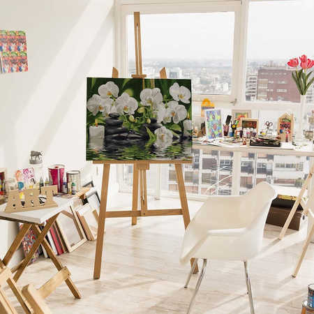 Storczyki w wodzie Obraz Po Numerach Bez Ramy