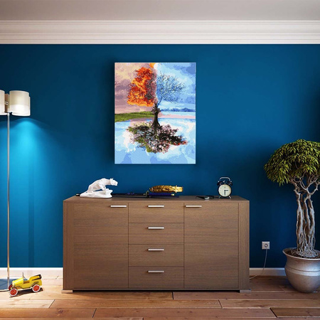 Drzewo O Czterech Porach Roku roku Malowanie Po Numerach