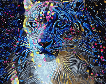 Kosmiczny Lampart Malowanie po numerach