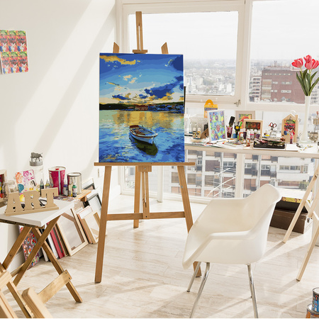 Łódź nad morzem Obraz Do Malowania Po Numerach