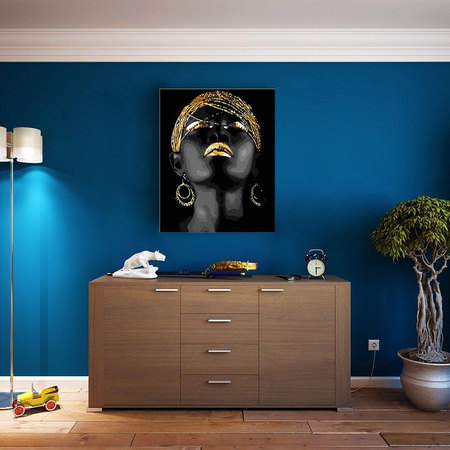 Dziewczyna w złocie Obraz Do Malowania Po Numerach