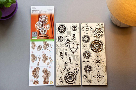 Steampunk Zegar Model mechaniczny do składania