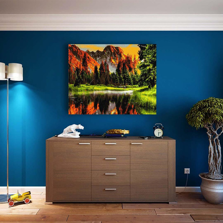 Krajobraz górski 50x65 cm Malowanie po numerach