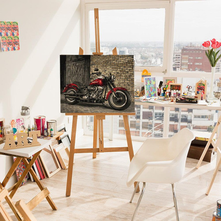 Czerwony motocykl Obraz Do Malowania Po Numerach