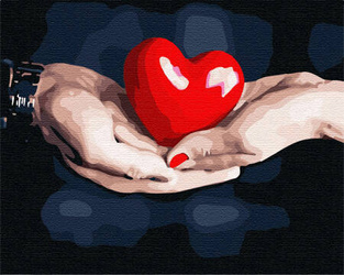 Serce w rękach Obraz Do Malowania Po Numerach