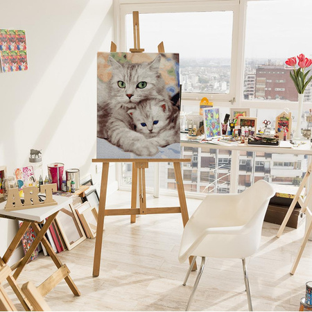 Mama Kicia z kotkiem Malowanie po Numerach