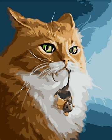 Kot i mysz Obraz Do Malowania Po Numerach