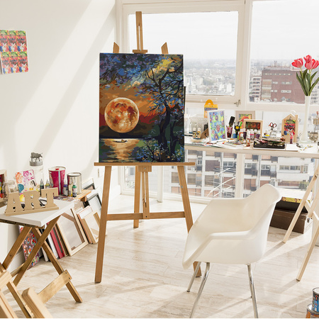 Księżyc Nad Jeziorem Obraz Do Malowania Po Numerach