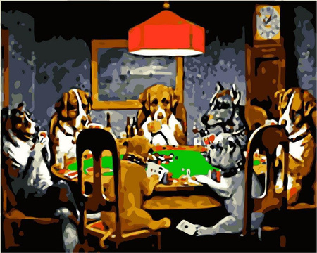 Psy hazardowe Obraz Do Malowania Po Numerach