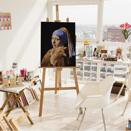 Dziewczyna z kotem Obraz Do Malowania Po Numerach