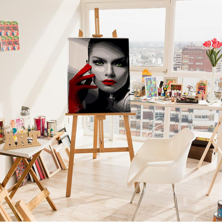 Dziewczyna z zielonymi oczami Obraz Do Malowania Po Numerach