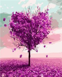 Fioletowe Serce Malowanie Po Numerach