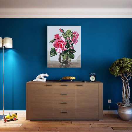 Kwitnące róże Obraz Do Malowania Po Numerach