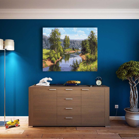 Letni krajobraz Malowanie po numerach