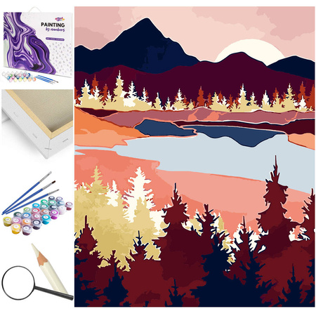 Brązowy Krajobraz Obraz Do Malowania Po Numerach