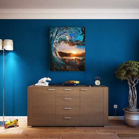 Zachód Słońca Pejzaż Morski Malowanie Po Numerach