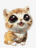 Kotek "Meow" Obraz Po Numerach Bez Ramy
