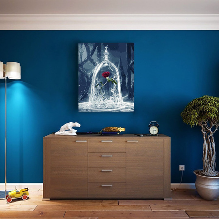 Zaczarowana Róża Piękna i Bestia Malowanie Po Numerach