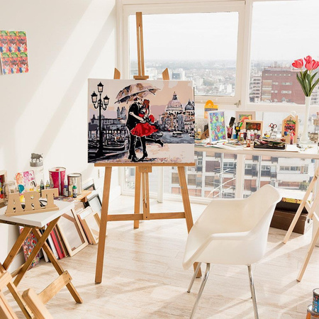 Para pod parasolem Obraz Do Malowania Po Numerach