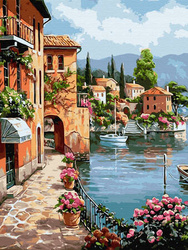 Mozaika Diamentowa 5D Bez Ramy Wybrzeże 30x40 Haft Diamentowy