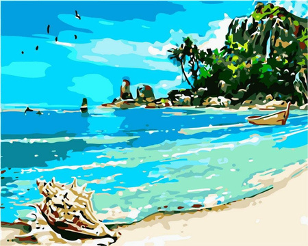 Rajskie Wybrzeże Obraz Do Malowania Po Numerach