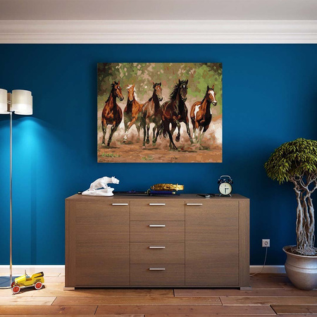 Konny wyścig Malowanie Po Numerach