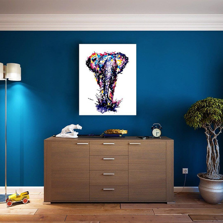 Kolorowy słoń Obraz Do Malowania Po Numerach