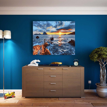 Zachód nad morzem Malowanie po numerach