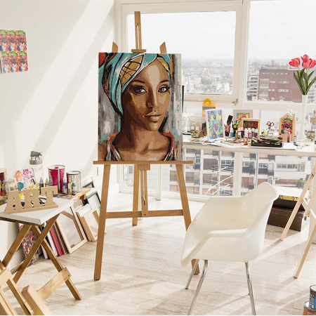 Spojrzenie Brązowych Oczu Malowanie Po Numerach