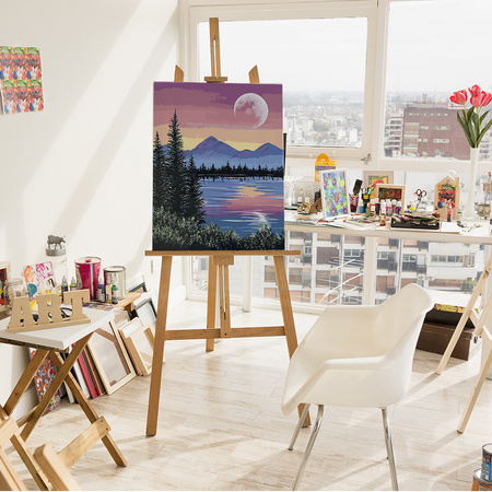 Fioletowy Krajobraz Obraz Do Malowania Po Numerach