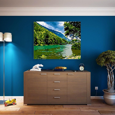 Górska rzeka Obraz Do Malowania Po Numerach