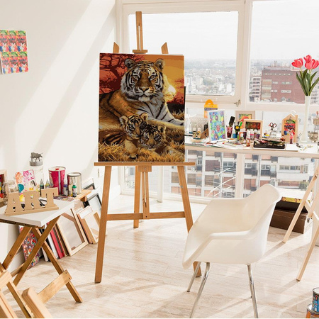 Rodzina tygrysów Obraz Do Malowania Po Numerach