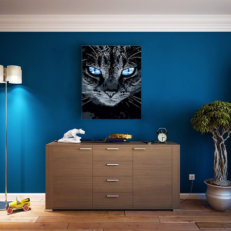 Niebieskooki kot Obraz Do Malowania Po Numerach