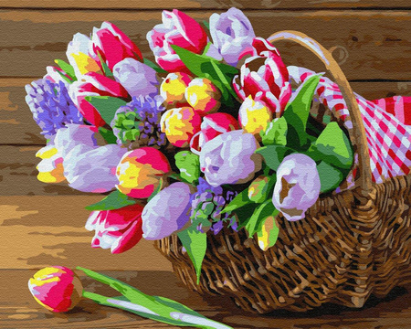 Wiosna w koszu Malowanie Po Numerach