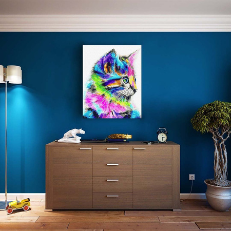 Tęczowy Kot Malowanie Po Numerach