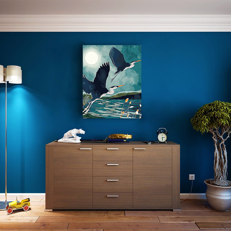 Czaple nad jeziorem Obraz Do Malowania Po Numerach