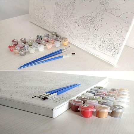 Tęskniący kotek 30x30cm Malowanie po numerach